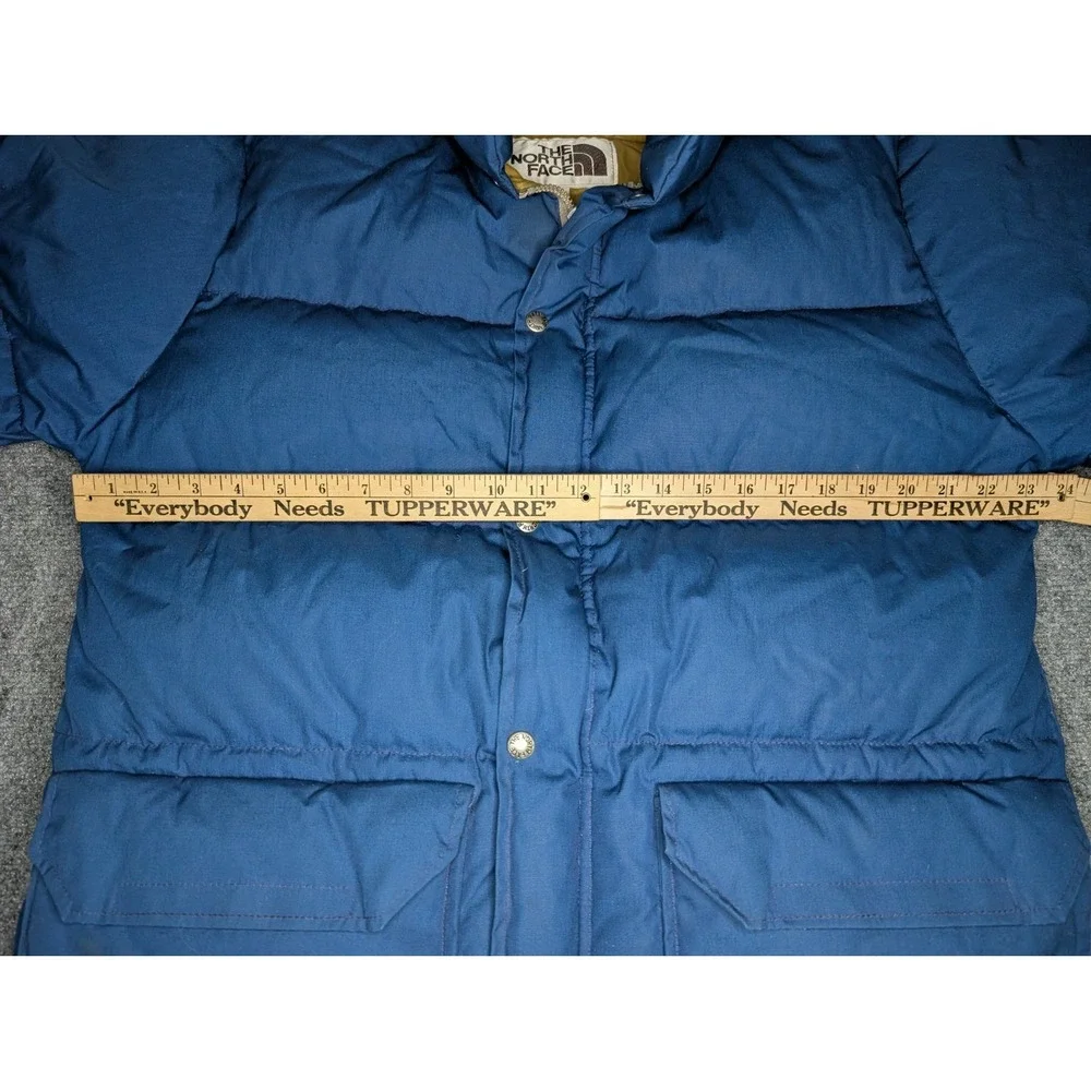 Vintage 80's The North Face‎ Brown Label Down Puffer Jacket Blue Mens Large